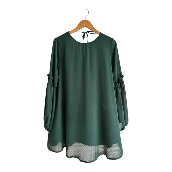 Mango Green Long Sleeve Dress - Picture 1 of 5